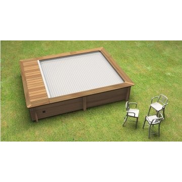 Piscine Bois URBAINE 4.2x3.5m H1.33 + Volet Automa