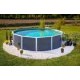 Piscine Hors Sol Gris Métal Prestige Ø3.95m H 1.32