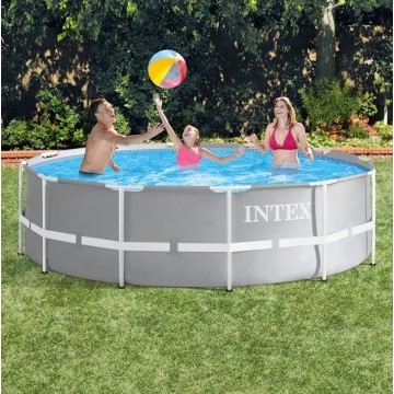 Piscine INTEX PRISM Ø3.66 76cm Tubulaire Souple Piscine INTEX PRISM Ø3.66 76cm Tubulaire Souple