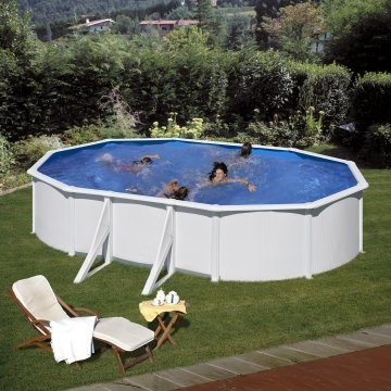 Piscine Hors sol Blanche CLASSIC 5.27x3.27 H 1.32