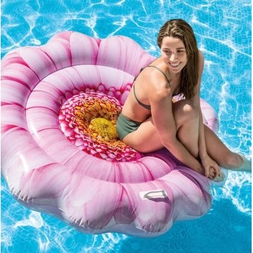 Matelas piscine Fleur DAISY rose 1.42x1.42m