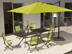 Salon de jardin repas haut d'extérieur